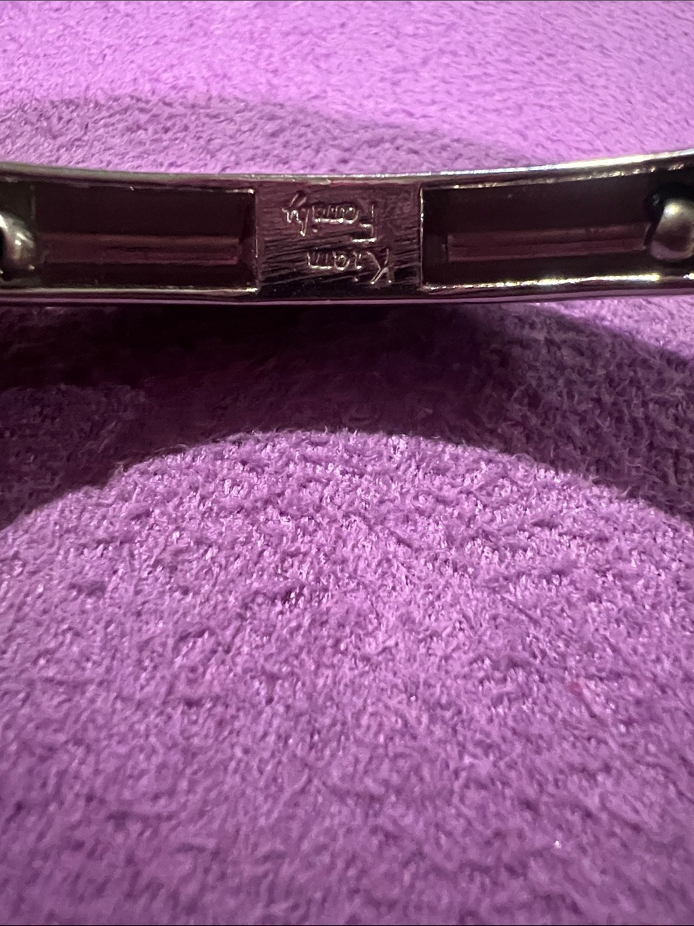 B#98-kiam family Silver-Tone Round Bangle Bracelet - Picture 2 of 2